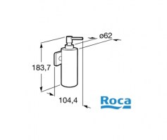 MEDIDAS ROCA VICTORIA DOSIFICADOR PARED A816677001